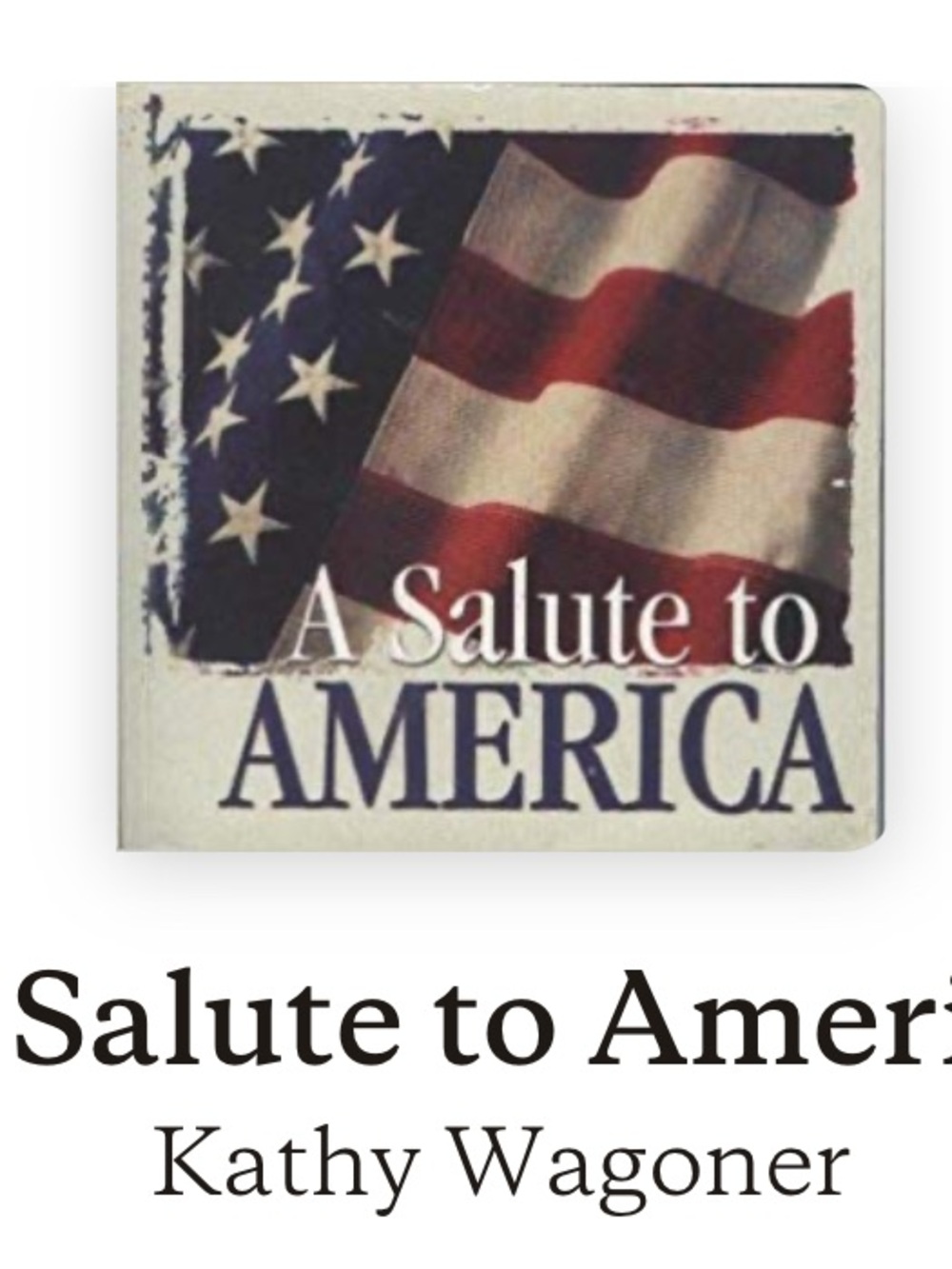 A Salute to America Decorative Block Art - Patriotic Flag Design .